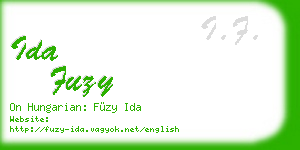 ida fuzy business card